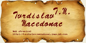 Tvrdislav Macedonac vizit kartica